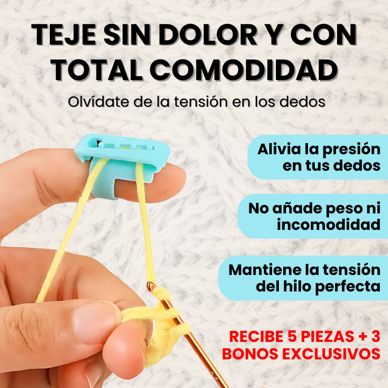 TejiFlex® Anillo para Tejer x 5 Unidades + 3 Bonos Gratis