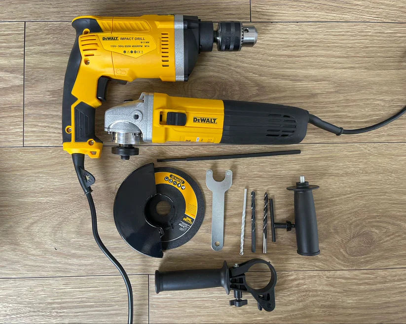 🔧💛 Combo WALTDE Taladro Percutor 1/2” + Pulidora 4 ½” – Potencia, Precisión y Rendimiento Total ⚡🛠️