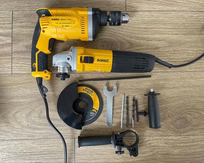 🔧💛 Combo WALTDE Taladro Percutor 1/2” + Pulidora 4 ½” – Potencia, Precisión y Rendimiento Total ⚡🛠️