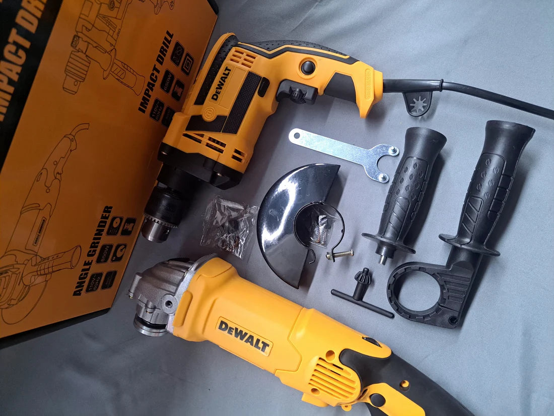 🔧💛 Combo WALTDE Taladro Percutor 1/2” + Pulidora 4 ½” – Potencia, Precisión y Rendimiento Total ⚡🛠️